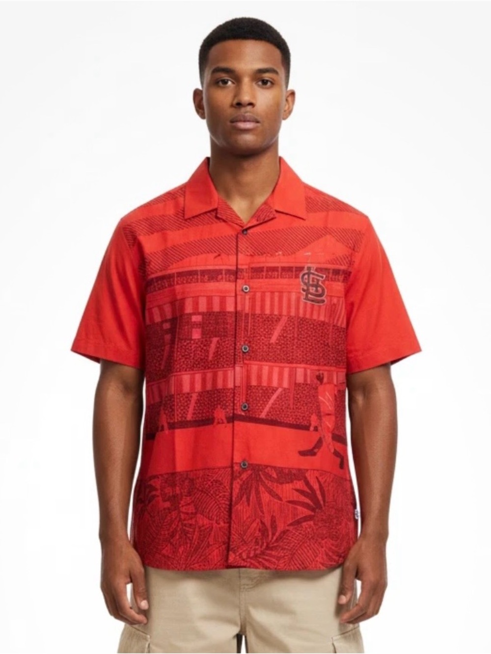 NWT Tommy Bahama MLB Boston Red Sox Island Stadium Silk Shirt Men Large